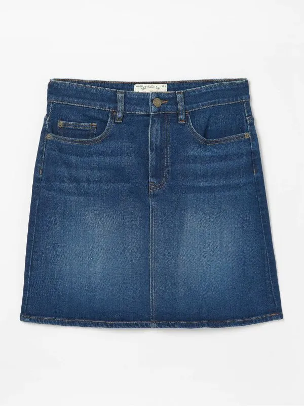 Fat Face Skirts Women Blue Hope Denim Skirt
