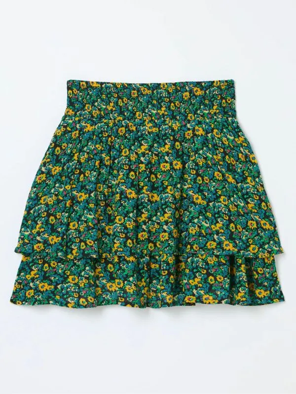 Fat Face Skirts Women Green Spring Floral Skirt