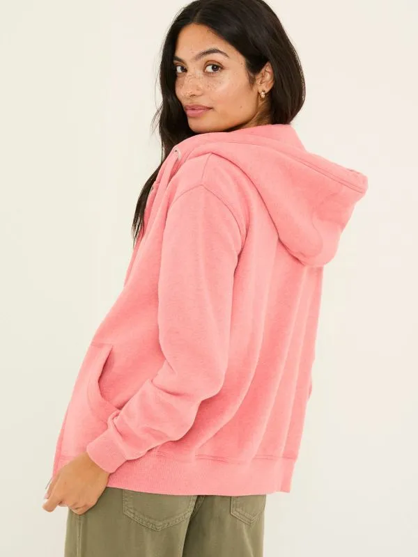 Fat Face Sweatshirts and Hoodies Women Amy Blush Pink Zip Through Hoodie