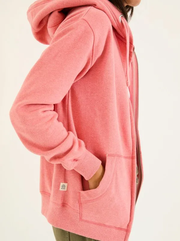 Fat Face Sweatshirts and Hoodies Women Amy Blush Pink Zip Through Hoodie
