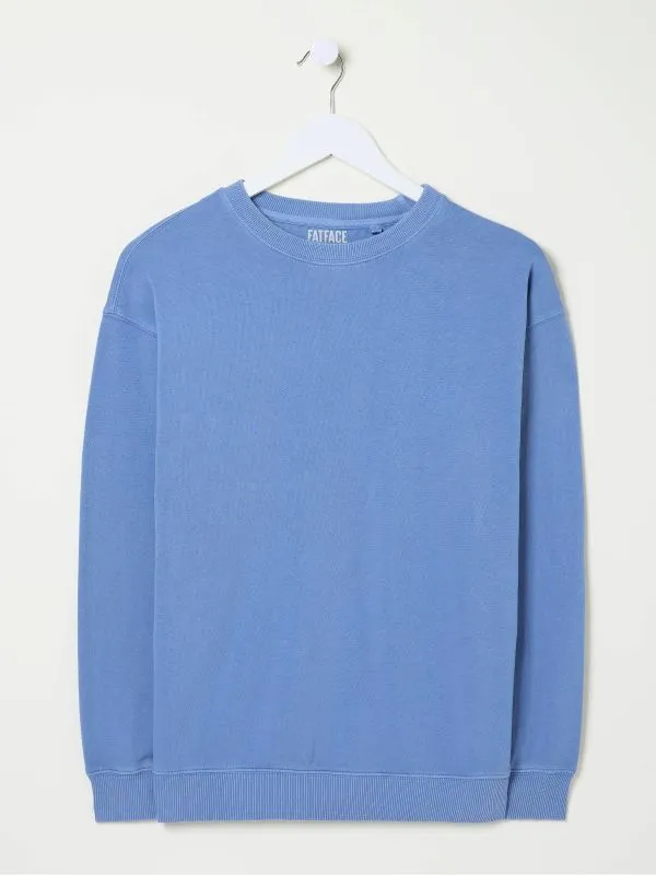 Fat Face Sweatshirts and Hoodies Women Georgia Blue Cobalt Crew Sweatshirt
