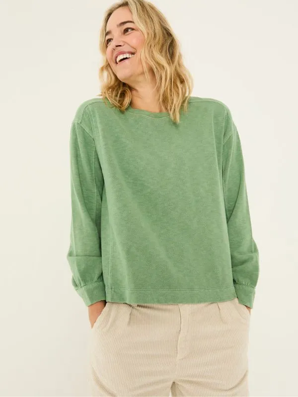 Fat Face Sweatshirts and Hoodies Women Gia Green Crew Sweat Top