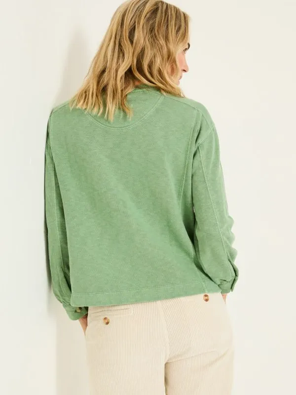 Fat Face Sweatshirts and Hoodies Women Gia Green Crew Sweat Top