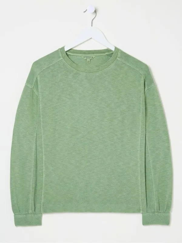 Fat Face Sweatshirts and Hoodies Women Gia Green Crew Sweat Top