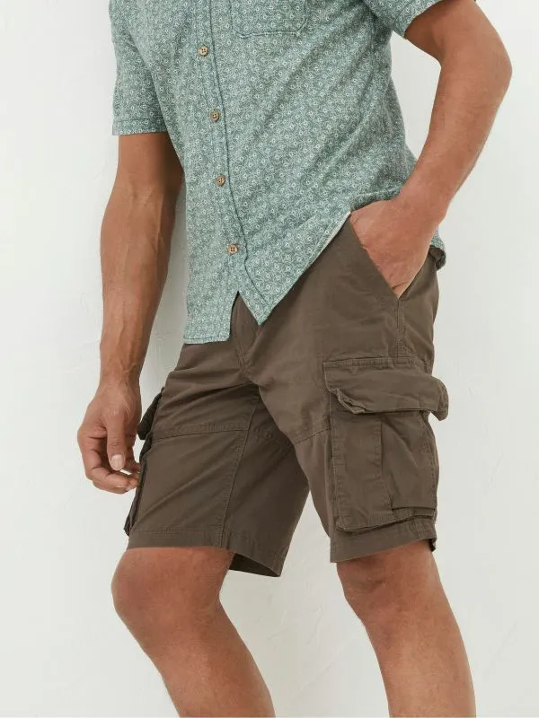 Fat Face Tall Collection Men Bude Brown Lightweight Cargo Shorts