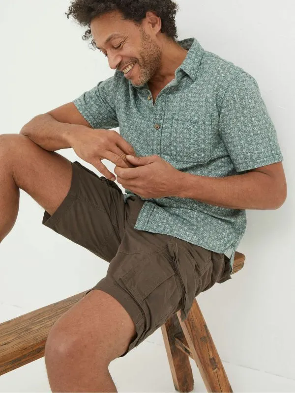 Fat Face Tall Collection Men Bude Brown Lightweight Cargo Shorts