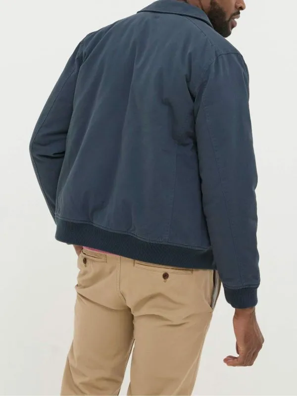 Fat Face Tall Collection Men Chester Blue Bomber Jacket