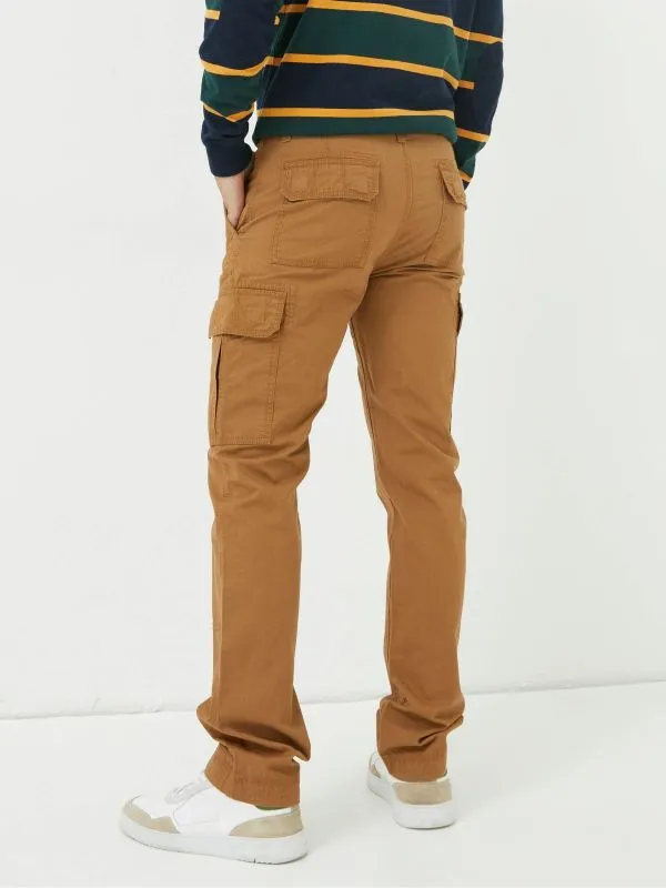 Fat Face Tall Collection Men Corby Brown Ripstop Cargo Trousers