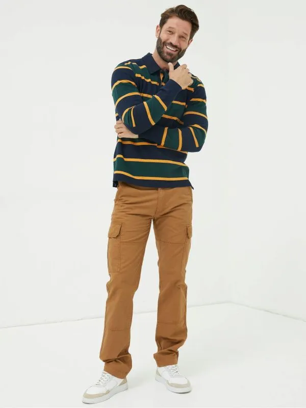 Fat Face Tall Collection Men Corby Brown Ripstop Cargo Trousers