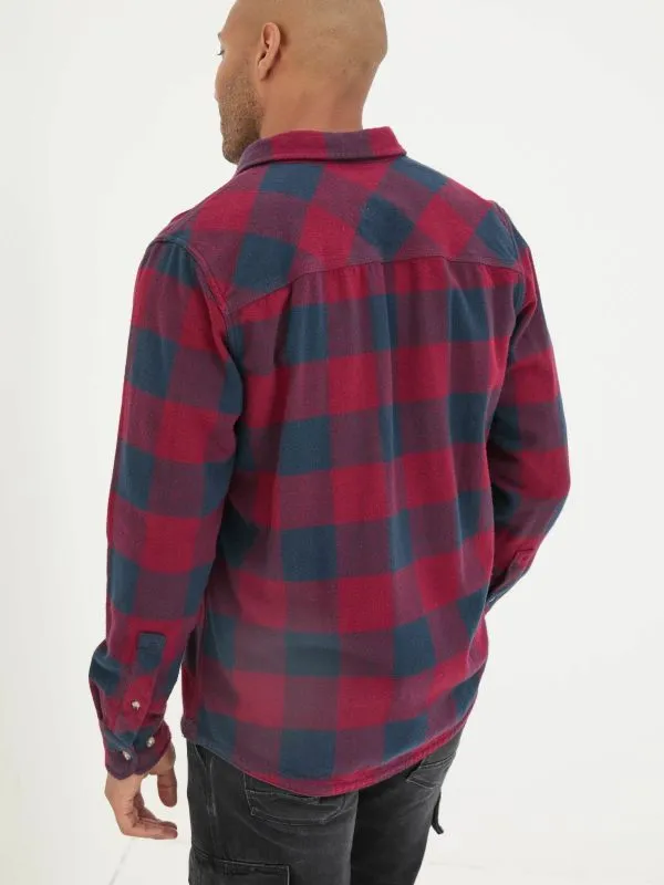 Fat Face Tall Collection Men Dark Red Long Sleeve Big Buffalo 100 Cotton Shirt Fat Face Tall Collection Men Dark Red Long Sleeve Big Buffalo 100 Cotton Shirt