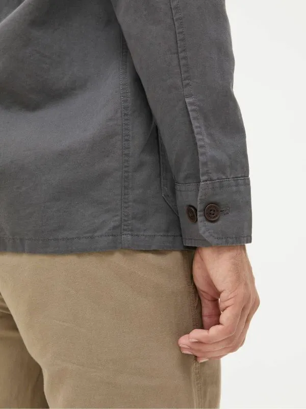 Fat Face Tall Collection Men Grey Cotton Linen Worker Jacket