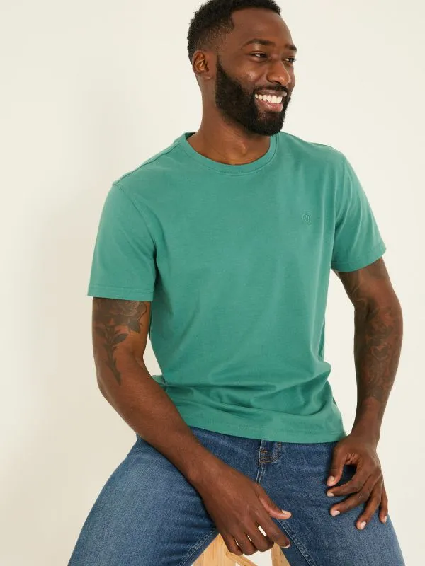 Fat Face Tops and TShirts Men Lulworth Light Teal TShirt