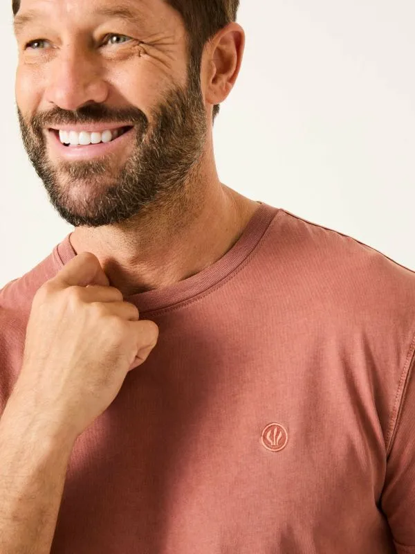 Fat Face Tops and TShirts Men Lulworth Rust Brown TShirt