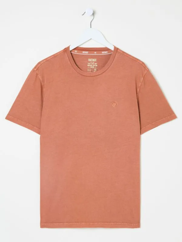 Fat Face Tops and TShirts Men Lulworth Rust Brown TShirt