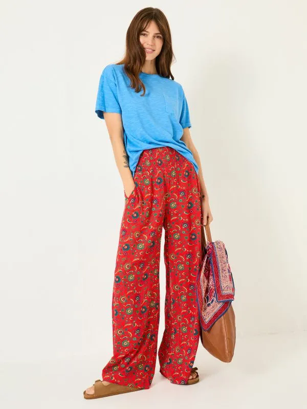 Fat Face Tops and TShirts Women Lily Bright Blue 100 Cotton TShirt