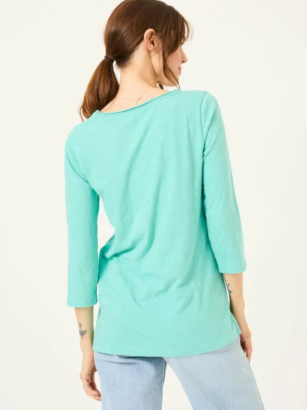 Fat Face Tops and TShirts Women Porter Light Teal Green 100 Organic Cotton TShirt Fat Face Tops and TShirts Women Porter Light Teal Green 100 Organic Cotton TShirt