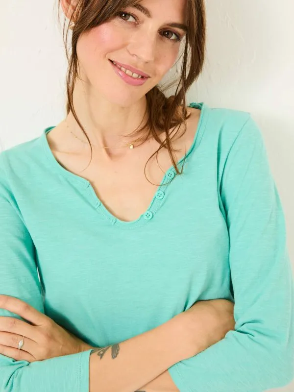 Fat Face Tops and TShirts Women Porter Light Teal Green 100 Organic Cotton TShirt Fat Face Tops and TShirts Women Porter Light Teal Green 100 Organic Cotton TShirt