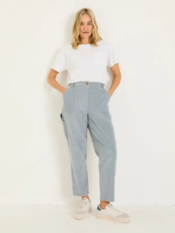 Fat Face Trousers and Leggings Women Chesil Pale Blue Cord Trousers