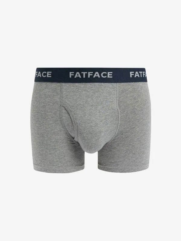 Fat Face Underwear Men BlueGrey Classic Cotton Boxer 3 Pack