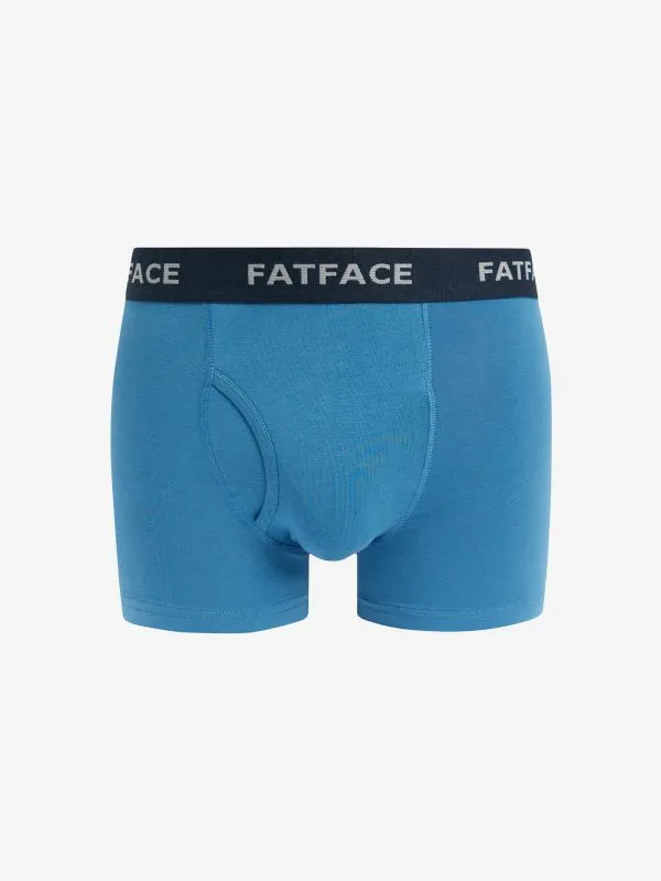 Fat Face Underwear Men BlueGrey Classic Cotton Boxer 3 Pack