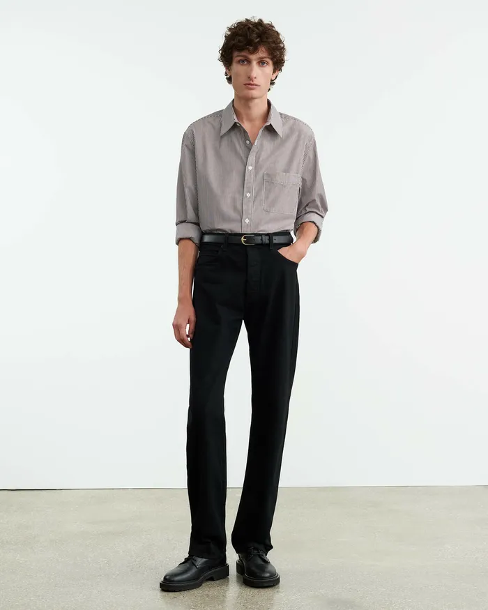 FINN SHIRT Mini Brown Stripe Shirts Nili Lotan Men