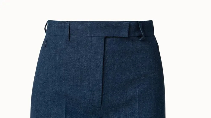 Florentina Cotton Denim Shorts Deep Blue Women Akris Shorts
