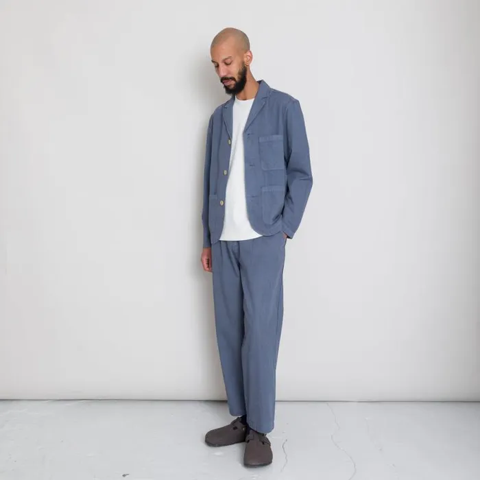 Folk Clothing Outerwear Wide Fit Blazer 8211 Soft Blue 8211 Mens