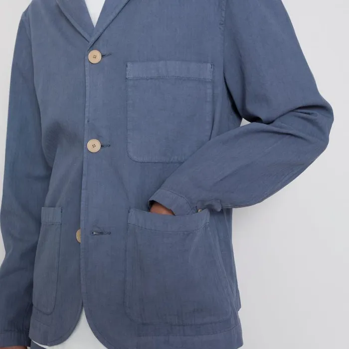 Folk Clothing Outerwear Wide Fit Blazer 8211 Soft Blue 8211 Mens