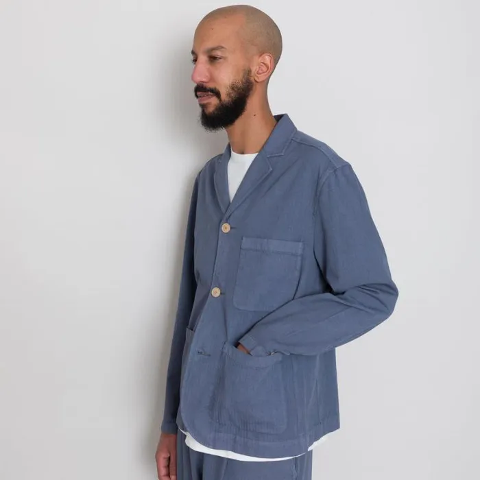 Folk Clothing Outerwear Wide Fit Blazer 8211 Soft Blue 8211 Mens