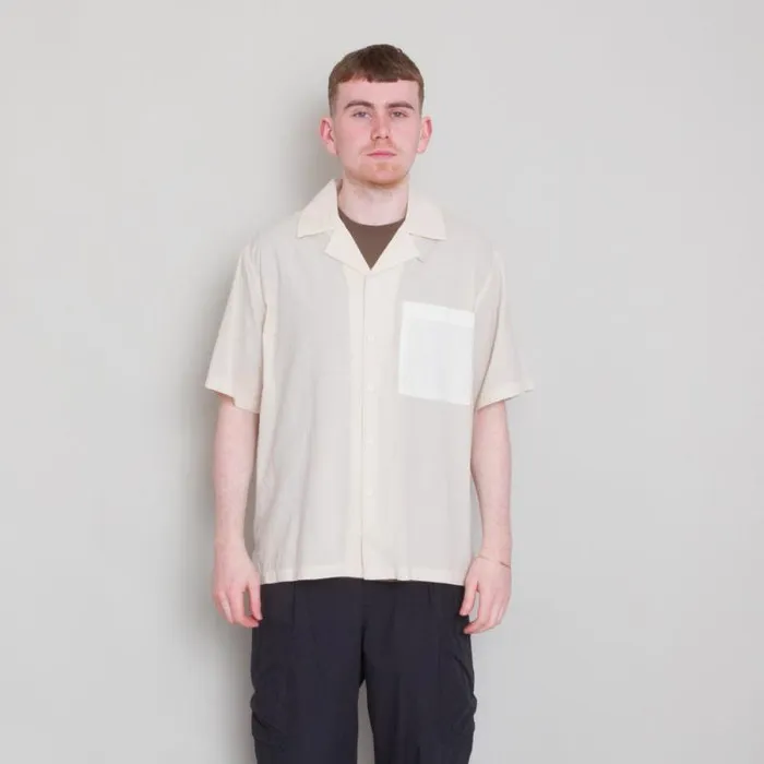 Folk Clothing Shirts 2 Tone Soft Collar Shirt 8211 Chalk 8211 Mens
