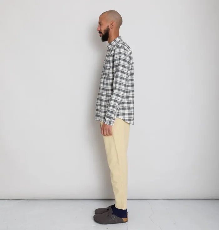 Folk Clothing Shirts Relaxed Fit Shirt 8211 Ecru Black Check 8211 Mens
