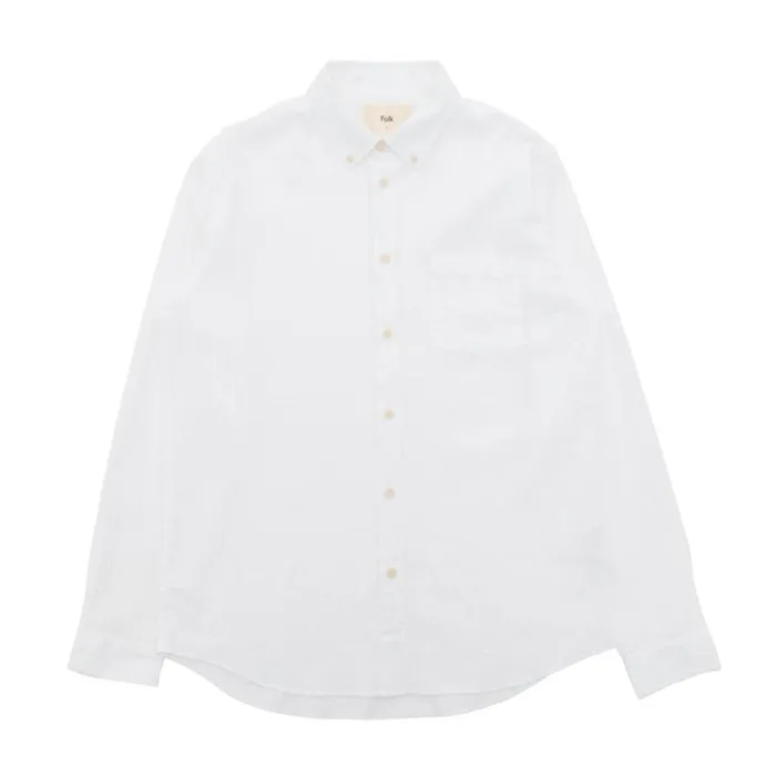 Folk Clothing Shirts Relaxed Fit Shirt 8211 White Texture 8211 Mens
