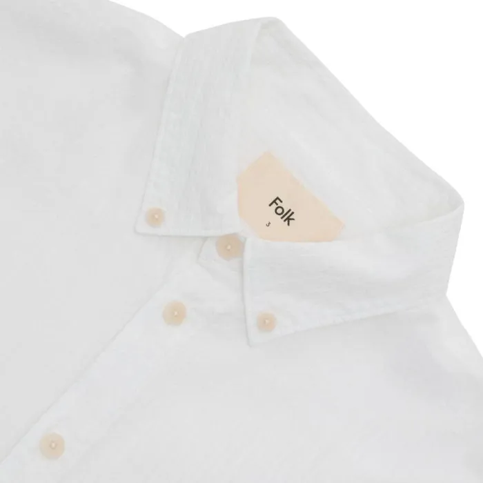 Folk Clothing Shirts Relaxed Fit Shirt 8211 White Texture 8211 Mens