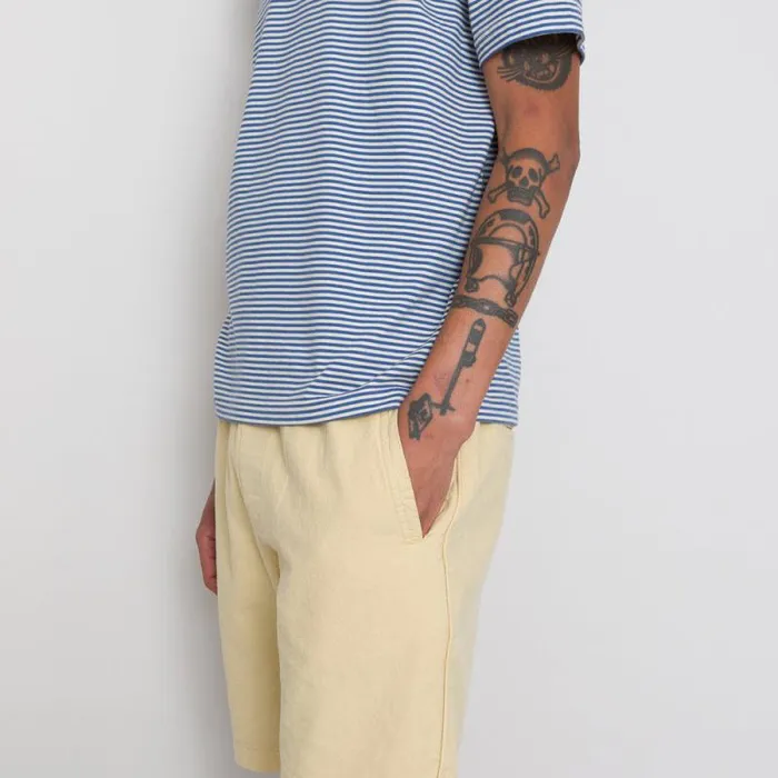 Folk Clothing Shorts Assembly Short 8211 Wheat Linen 8211 Mens