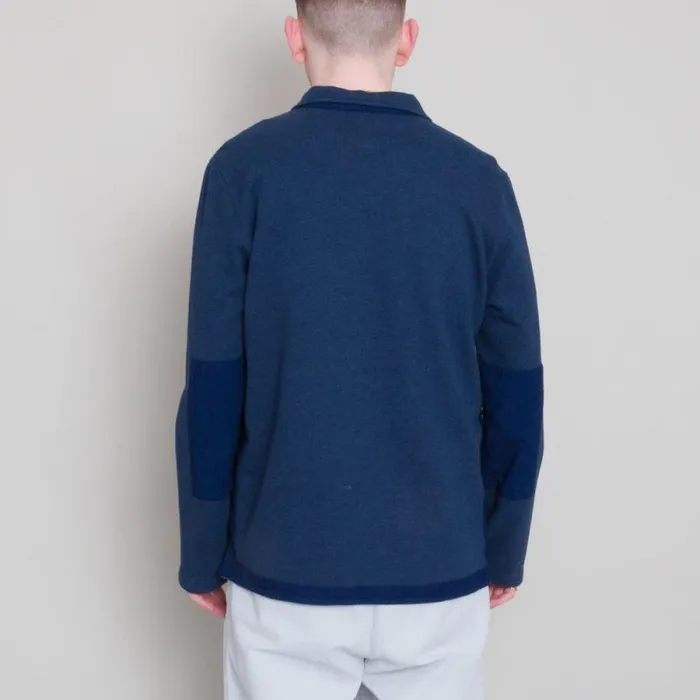 Folk Clothing Sweatshirts Signal Half Zip 8211 Indigo 8211 Mens