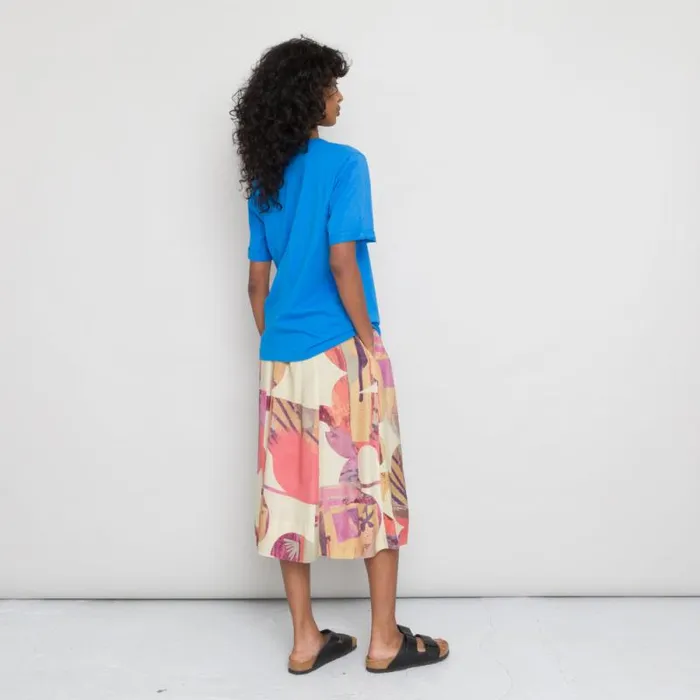 Folk Clothing TShirts Multistitch Tee 8211 Ocean Blue 8211 Womens