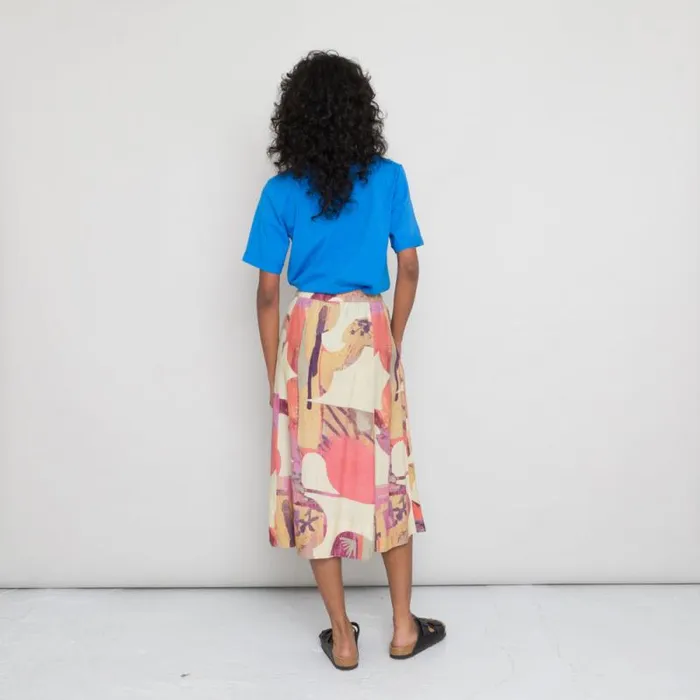 Folk Clothing TShirts Multistitch Tee 8211 Ocean Blue 8211 Womens