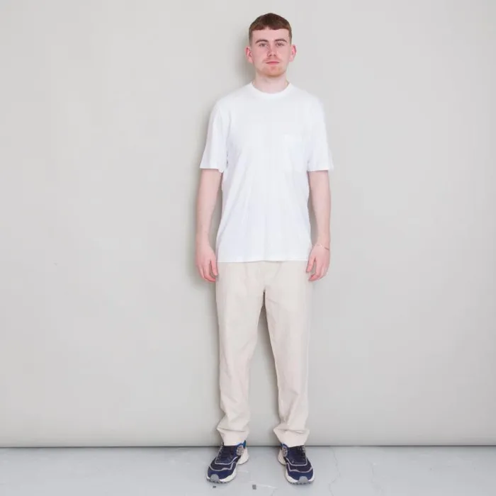 Folk Clothing TShirts Pocket Nep Assemby Tee 8211 White 8211 Mens