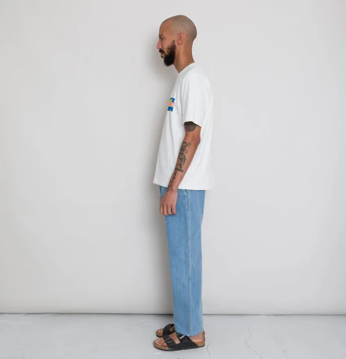 Folk Clothing TShirts Slub Embroidery Tee 8211 Off White Sun DP 8211 Mens