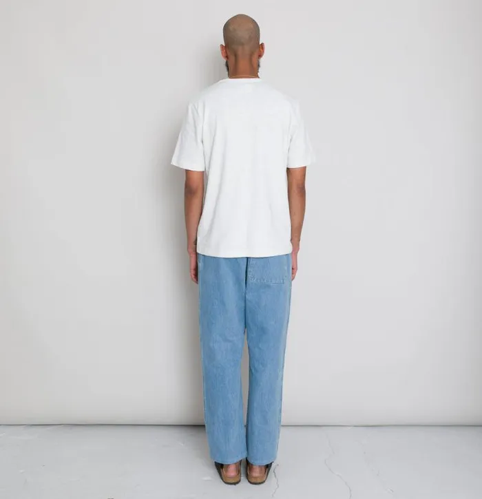 Folk Clothing TShirts Slub Embroidery Tee 8211 Off White Sun DP 8211 Mens