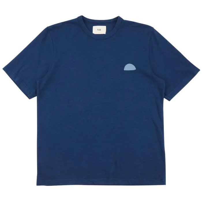 Folk Clothing TShirts Slub Tee 8211 Ash Navy 8211 Mens