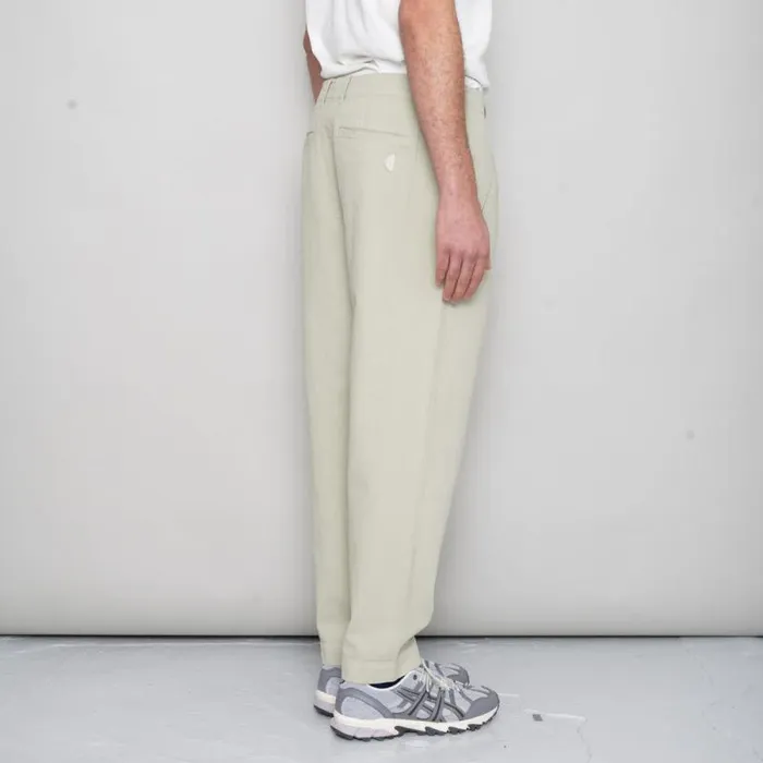 Folk Clothing Trousers Assembly Pant 8211 Light Olive Herringbone 8211 Mens