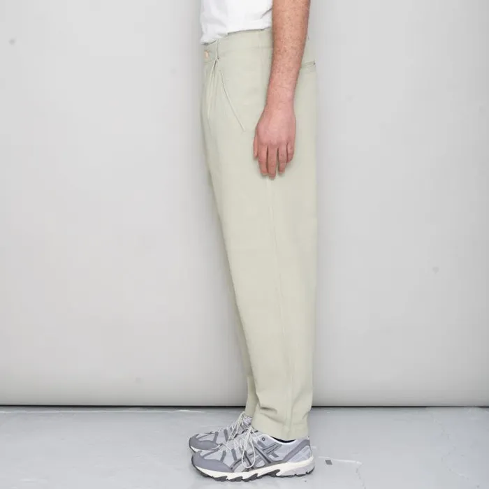 Folk Clothing Trousers Assembly Pant 8211 Light Olive Herringbone 8211 Mens