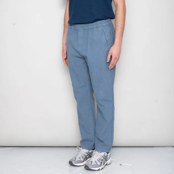 Folk Clothing Trousers Cotton Linen Trouser Drawcord 8211 Woad 8211 Mens