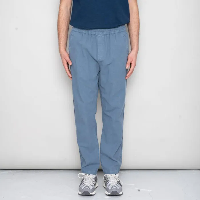 Folk Clothing Trousers Cotton Linen Trouser Drawcord 8211 Woad 8211 Mens