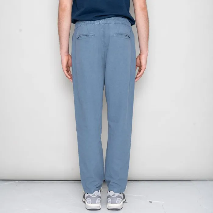 Folk Clothing Trousers Cotton Linen Trouser Drawcord 8211 Woad 8211 Mens