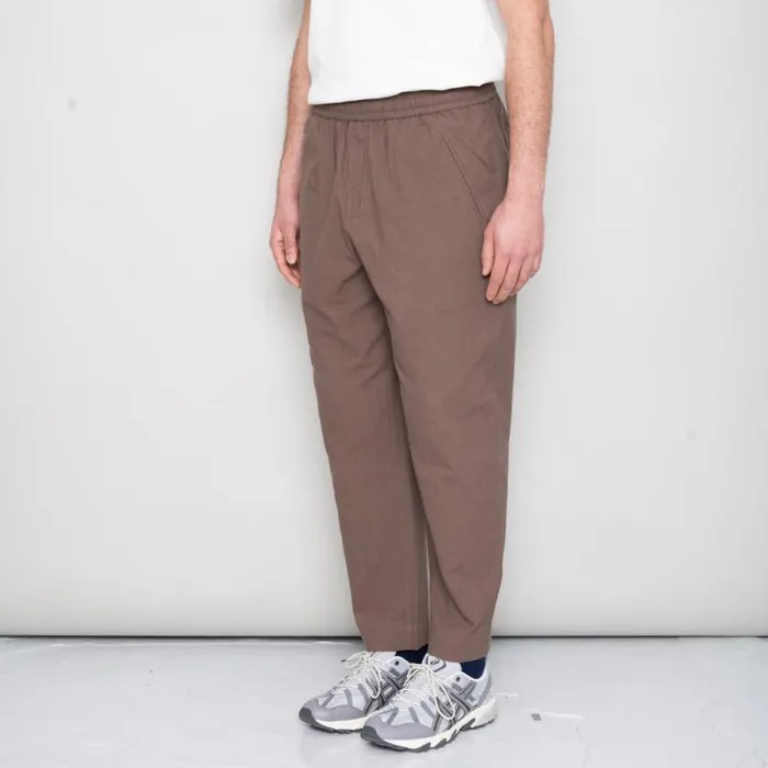 Folk Clothing Trousers Drawcord Assembly Pant 8211 Ash Brown Crinkle 8211 Mens