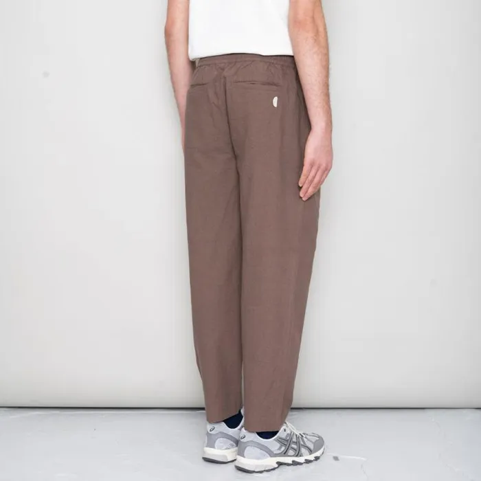 Folk Clothing Trousers Drawcord Assembly Pant 8211 Ash Brown Crinkle 8211 Mens