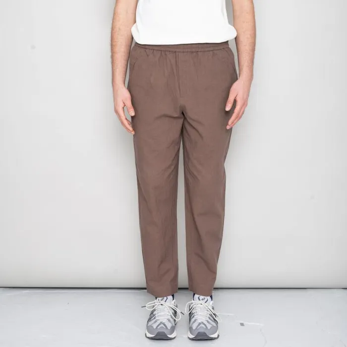 Folk Clothing Trousers Drawcord Assembly Pant 8211 Ash Brown Crinkle 8211 Mens