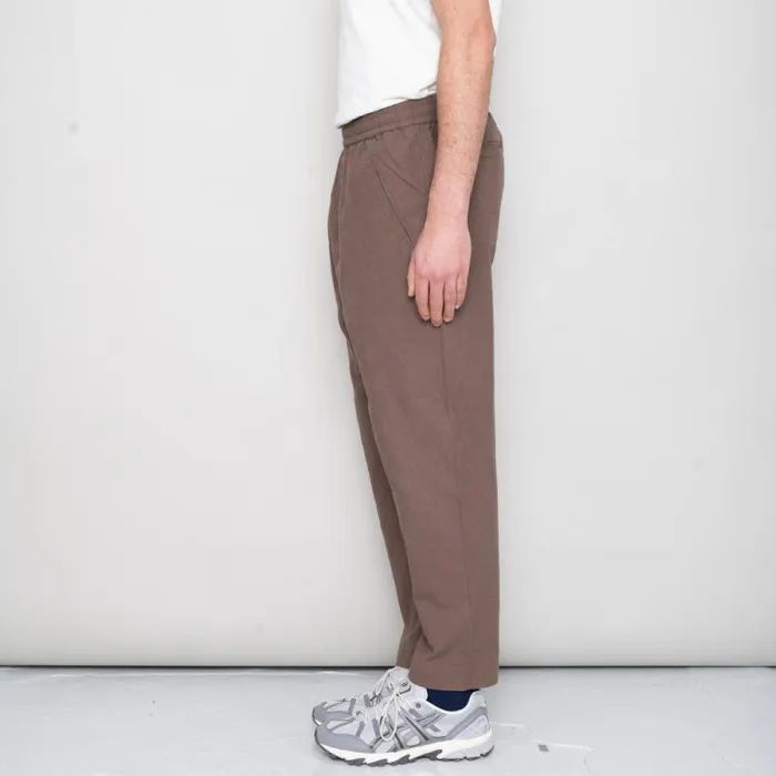 Folk Clothing Trousers Drawcord Assembly Pant 8211 Ash Brown Crinkle 8211 Mens